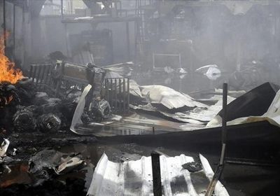 إقرار حوثي بانفراد "المشهد العربي" وحرق مركز اللاجئين