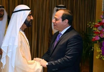  الرئيس المصري يعزي الشيخ محمد بن راشد في وفاة شقيقه