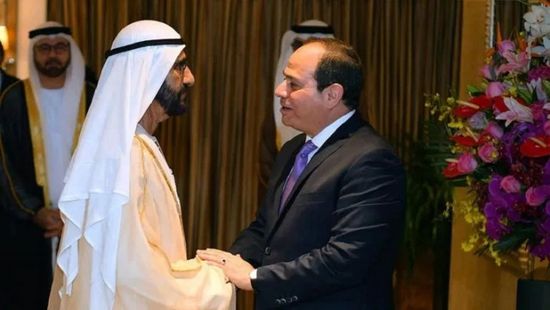  الرئيس المصري يعزي الشيخ محمد بن راشد في وفاة شقيقه