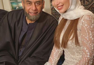 نسرين طافش مع أحمد بدير في كواليس "المداح"