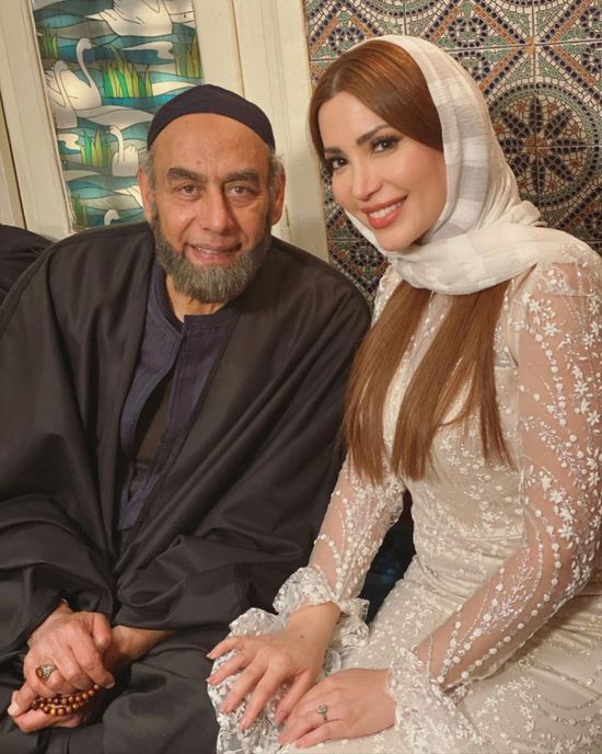 نسرين طافش مع أحمد بدير في كواليس "المداح"