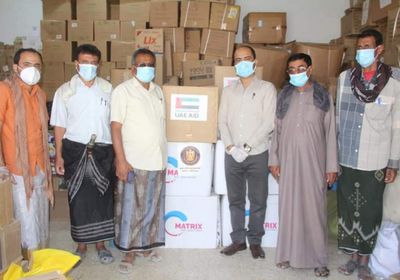 "انتقالي القطن" يوجه دفعة مساعدات لمركز العزل