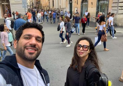 حسن الرداد يحتفل بعيد ميلاد زوجته إيمي سمير غانم