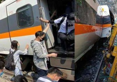  مقتل 36 سخصًا في حادث قطار بتايوان