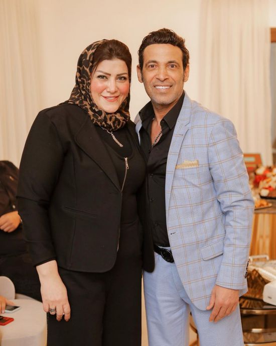 سعد الصغير يحتفل بعيد ميلاد زوجته