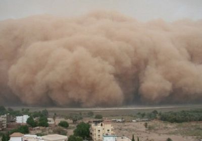 كتلة غبار تتجه إلى صحارى المهرة وحضرموت وشبوة