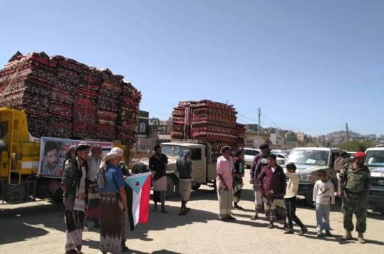 قافلة غذائية وإيوائية تتجه للوحدات الجنوبية بجبهات الضالع