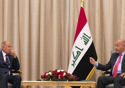الرئيس العراقي يلتقي بالأمين العام للجامعة العربية