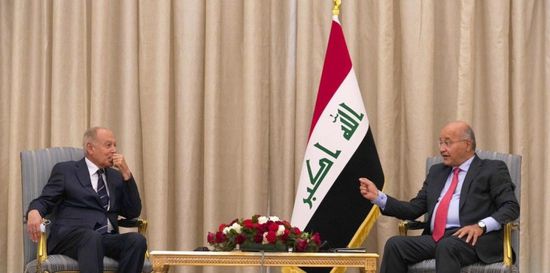الرئيس العراقي يلتقي بالأمين العام للجامعة العربية