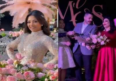 بدرية طلبة تحتفل بزواج ابنتها (فيديو)