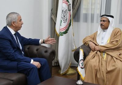 رئيس البرلمان العربي يستقبل نظيره في برلمان البحر المتوسط