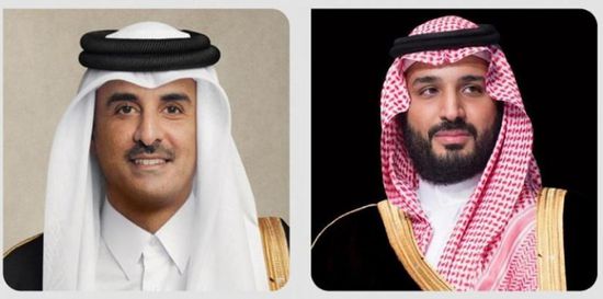 ولي العهد السعودي يتلقى اتصالا هاتفيا من أمير قطر