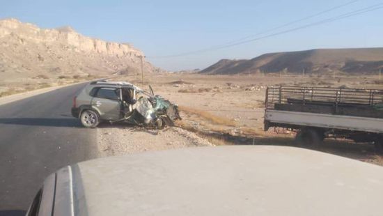 3 ضحايا في حادث مروري على مفرق الصعيد بشبوة
