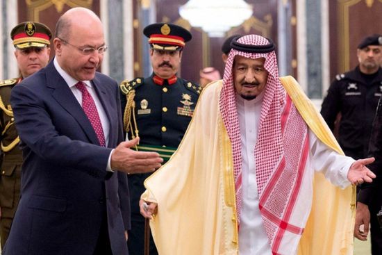 الرئيس العراقي يبحث مع العاهل السعودي مواجهة التحديات المشتركة