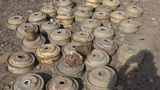 شاهد.. تفكيك شبكة ألغام حوثية في حيس