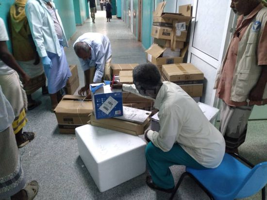 توزيع لقاحات كورونا على مديريات أبين