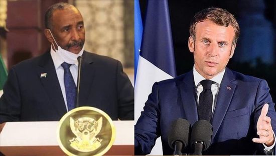 الرئيس الفرنسي يلتقي برئيس السيادة السوداني بتشاد