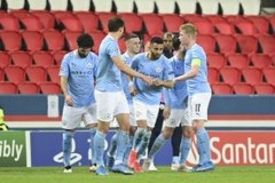مانشستر سيتي يقترب من نهائي دوري الأبطال بثنائية في عقر دار سان جيرمان