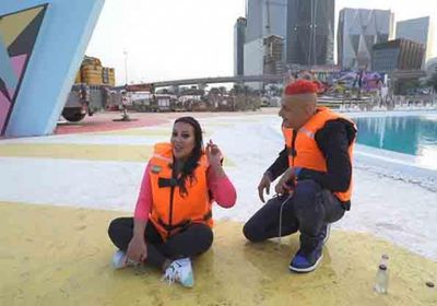 رامز جلال يمازح سمية الخشاب بعد حلقتها في "رامز عقله طار"