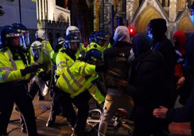 الشرطة البريطانية تعتقل 9 مشاركين في احتجاجات بلندن