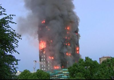  حريق هائل في عقار من 19 طابقًا بلندن