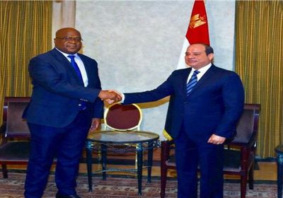 السيسي يستقبل رئيس الكونغو لدى وصوله القاهرة