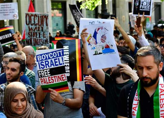 تظاهرة في ألمانيا لدعم فلسطين ضد إسرائيل