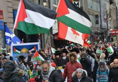تظاهرات داعمة لفلسطين في مدن كندية