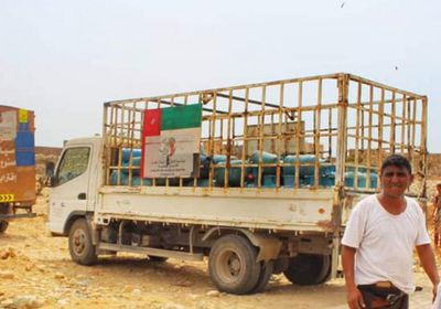 إمدادات إماراتية من الغاز المنزلي تصل إلى قلنسية