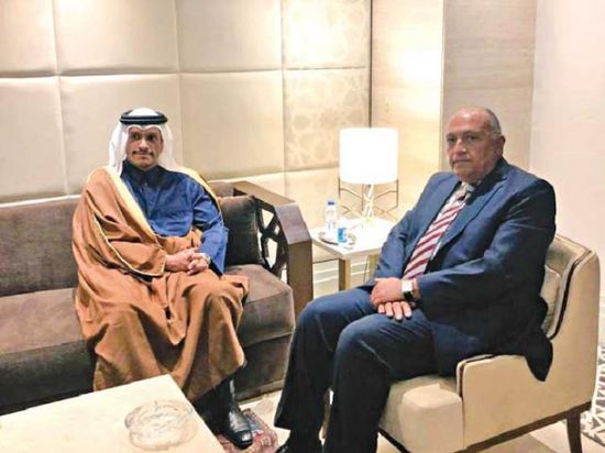  وزير الخارجية المصري والقطري يبحثان تطورات الوضع الفلسطيني