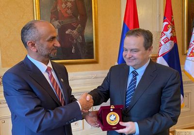 رئيس البرلمان الصربي يستقبل رئيس المجلس العالمي للتسامح والسلام