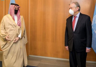 وزير الخارجية السعودي يلتقي بالأمين العام للأمم المتحدة