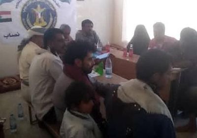 انتقالي نصاب يبحث الأوضاع الأمنية بالمديرية