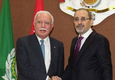 مؤتمر صحفي لوزيري خارجية الأردن وفلسطين