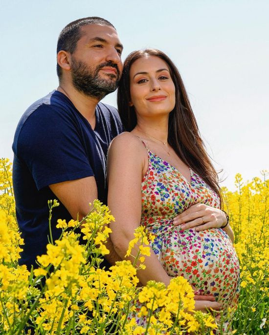 هبة طوجي تستعد لوضع مولودها الأول