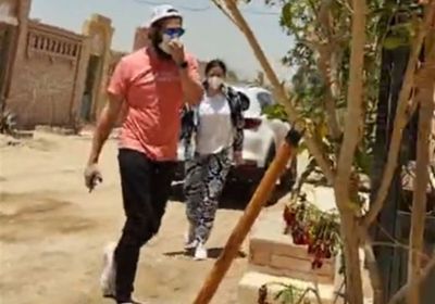 تفاصيل زيارة إيمي وحسن الرداد لقبر سمير غانم (صور)