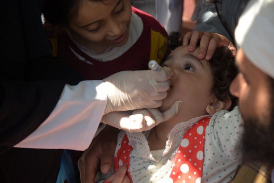 يونيسيف تعلن استمرار حملة التطعيم ضد شلل الأطفال