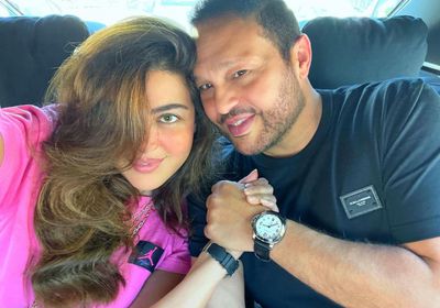 ريهام حجاج توجه رسالة حب لزوجها