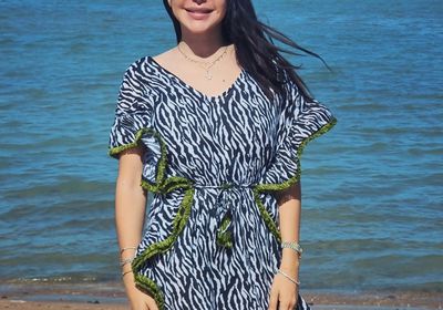 إنجي علاء على البحر في أحدث ظهور لها