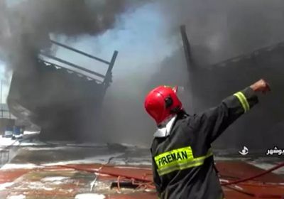  اندلاع حريق كبير في أحد المصانع غرب طهران