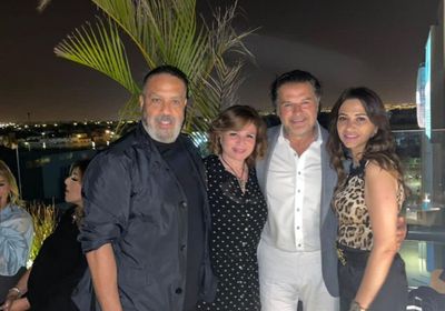 إلهام شاهين تحتفل بعيد ميلاد راغب علامة