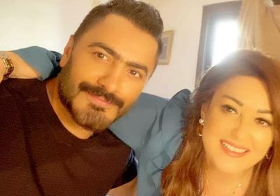 نهال عنبر تهنئ تامر حسني على فيلم "مش أنا".. والأخير يرد