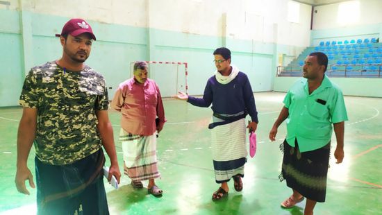 انتقالي لحج يُجهز الصالة المُغطاة بالحوطة