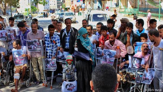 احتجاجات جرحى الحرب.. صرخة جديدة ضد فساد محور تعز الإخواني