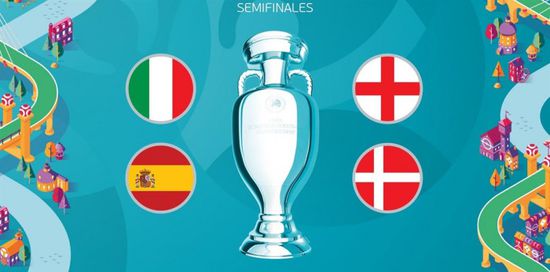 موعد مواجهتي نصف نهائي يورو 2020