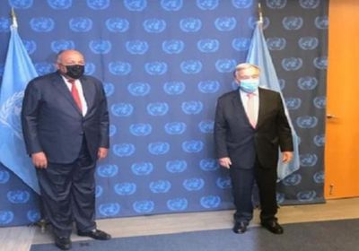 شكري يبحث مع غوتيريش قضية سد النهضة