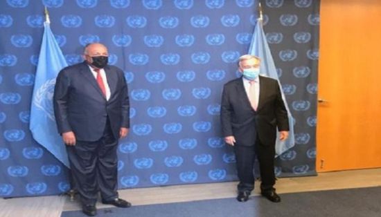 شكري يبحث مع غوتيريش قضية سد النهضة