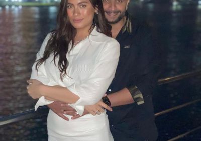 أول ظهور لهاجر أحمد مع زوجها (صور)