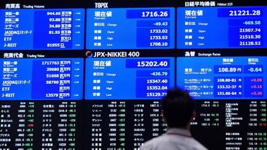 انخفاض مؤشرات البورصة اليابانية عند الإغلاق