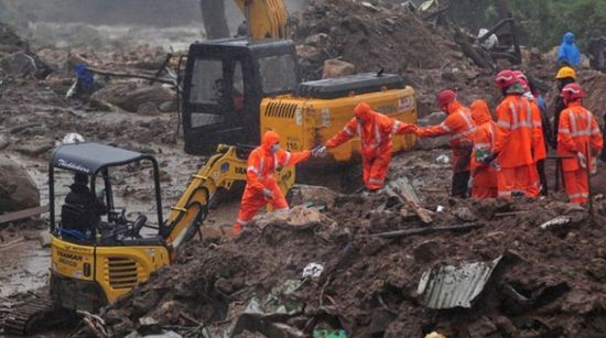  ارتفاع ضحايا الانهيارات الأرضية في الهند إلى 36 قتيلا